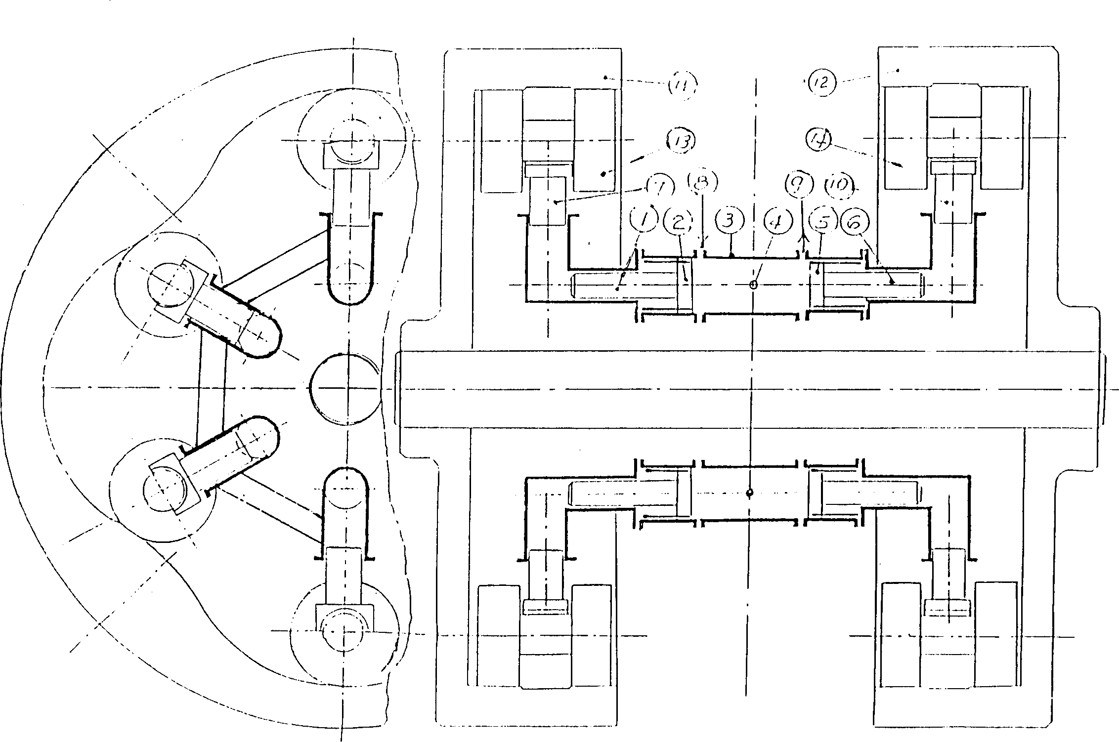 Hydraulic drive internal combustion engine