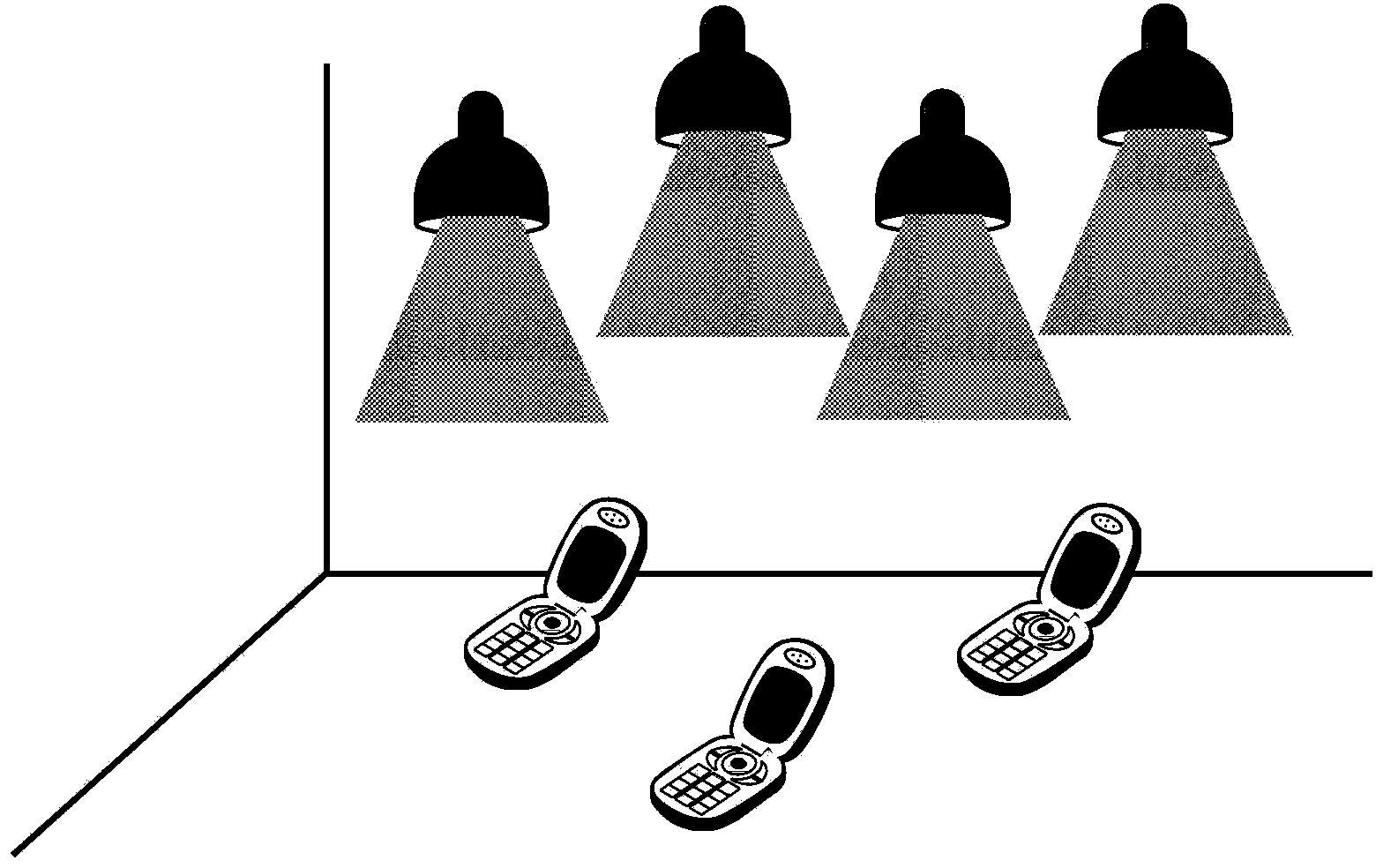 Indoor positioning method, device and system based on visible light and light source