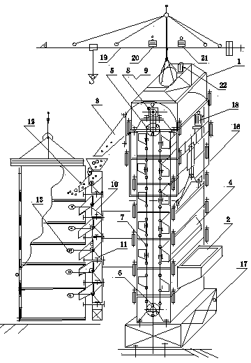 Multifunctional tower crane elevator