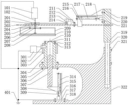 A flow controlled type reciprocating circling melt electrostatic spinning machine