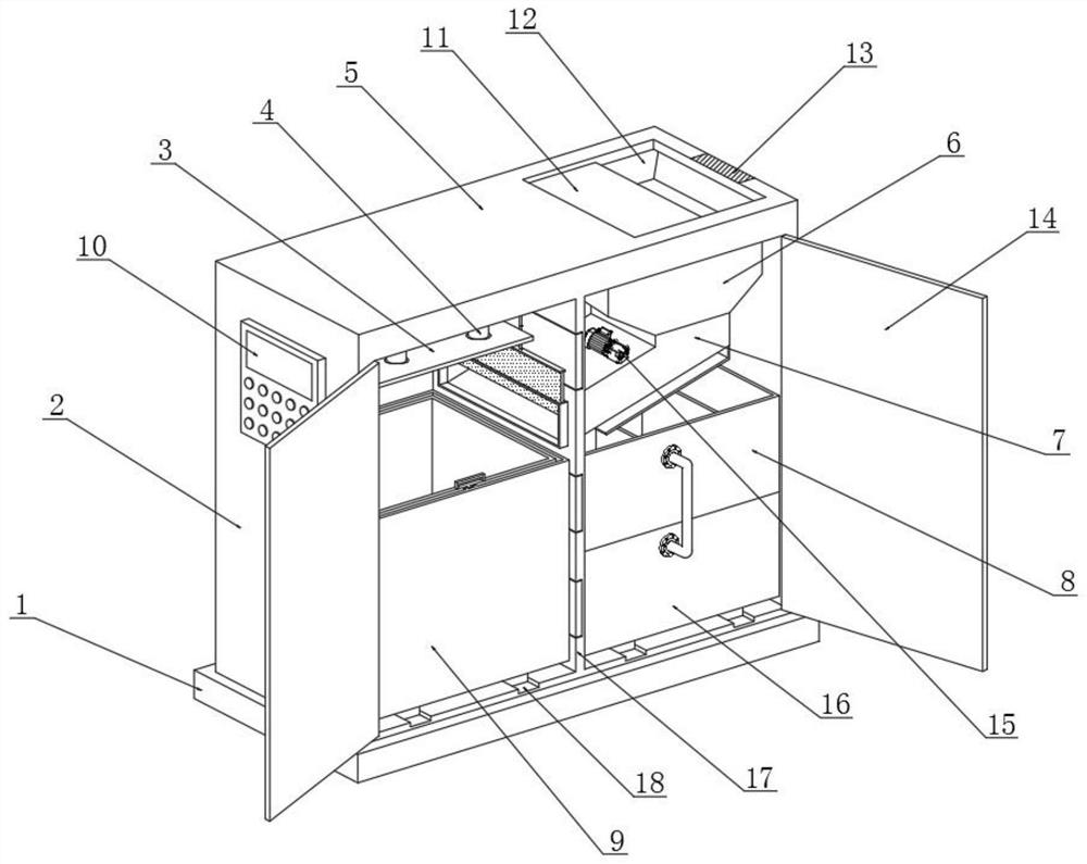 Kitchen garbage treatment device with deodorization mechanism