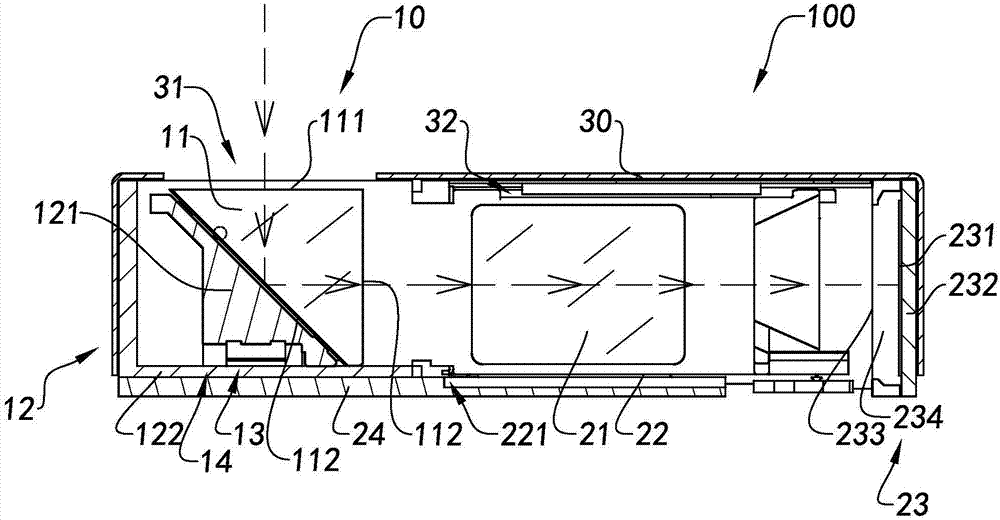 Split type periscope module, and assembly method and application thereof