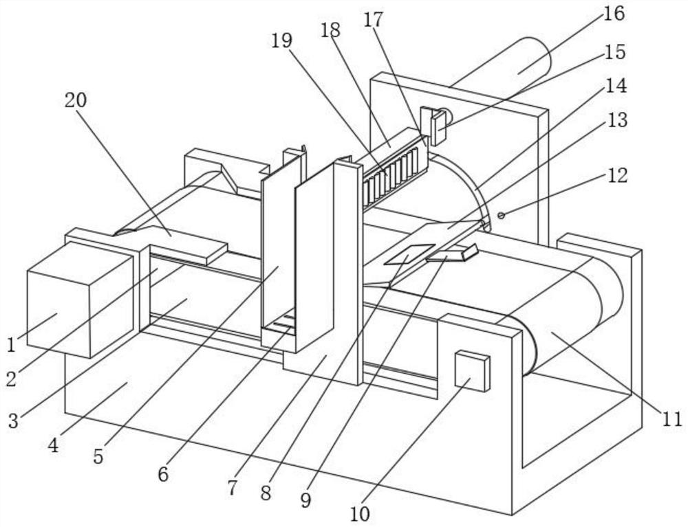 Lead frame plate placing and pushing-out equipment for semiconductor cutting