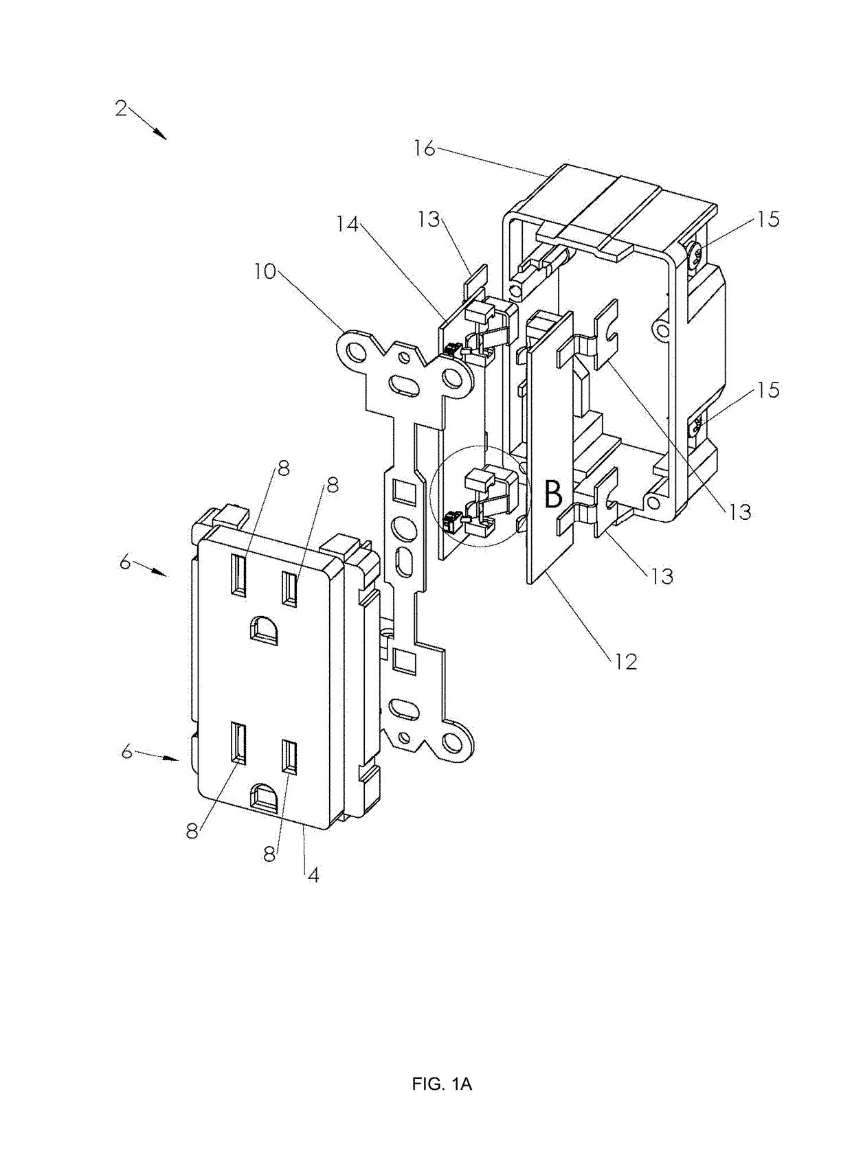 Systems and methods using electrical receptacles for integrated power control, communication and monitoring