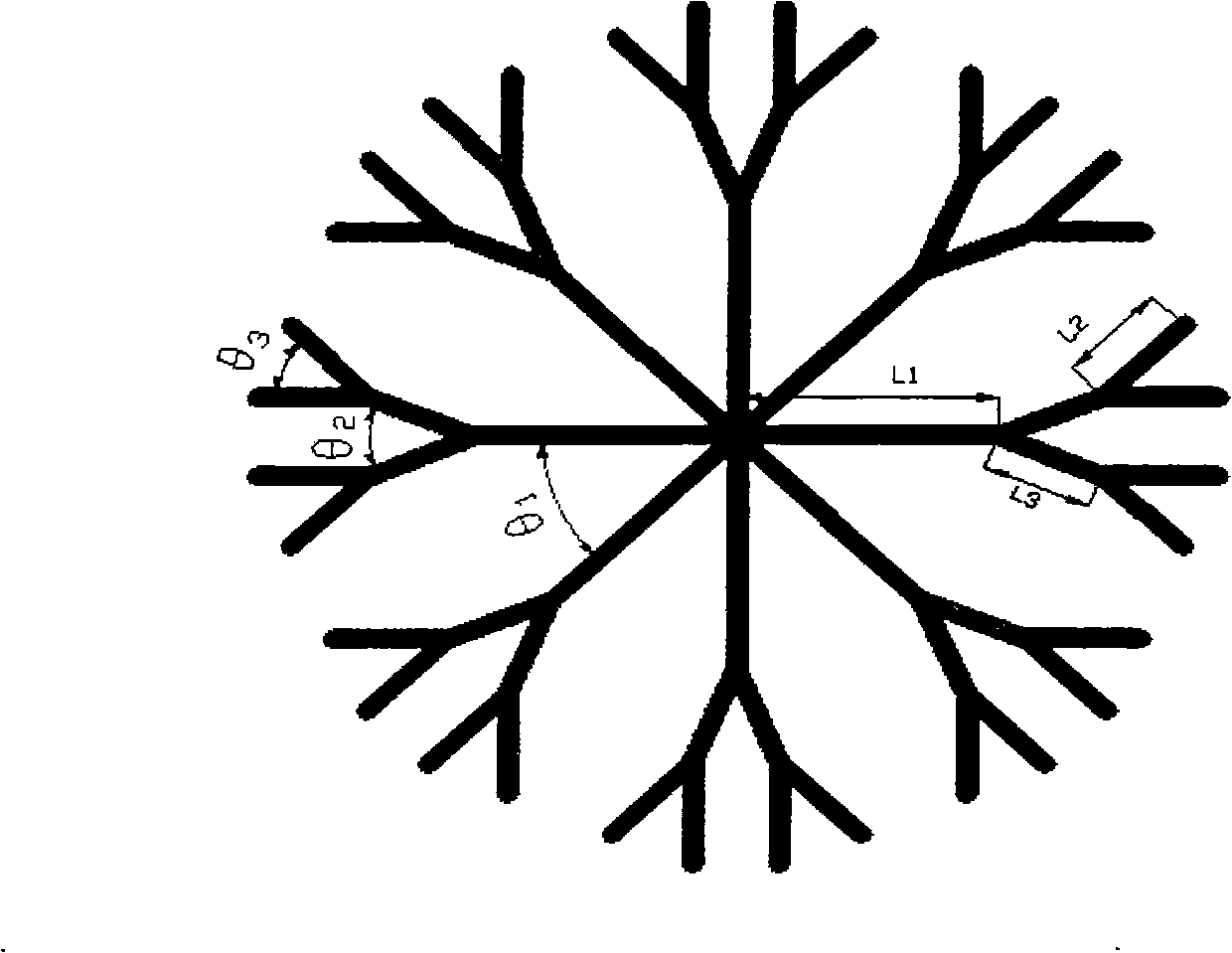 S waveband arborization left-handed material microstrip antenna