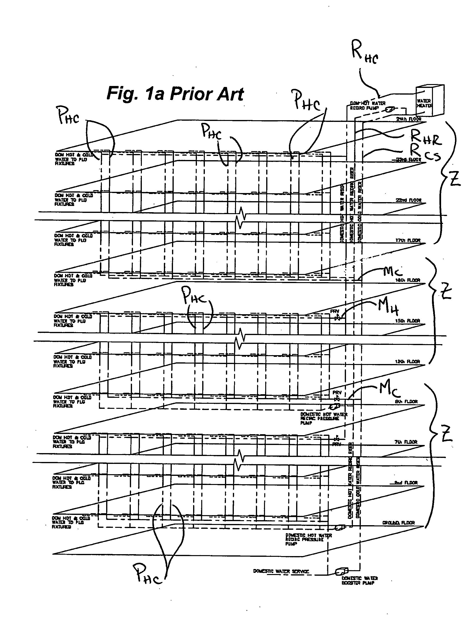 Multi-story water distribution system