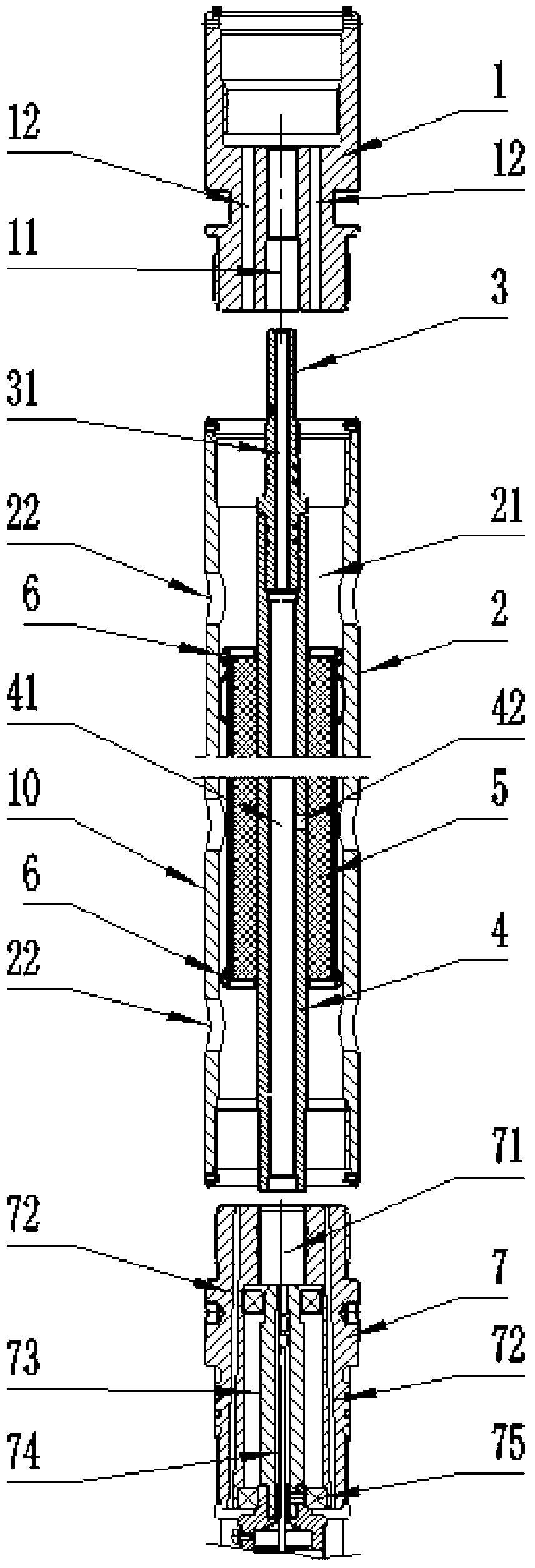 Multipole composite deep penetration perforation device