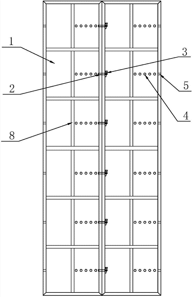 Assembled aluminum-frame shear wall column formwork structure