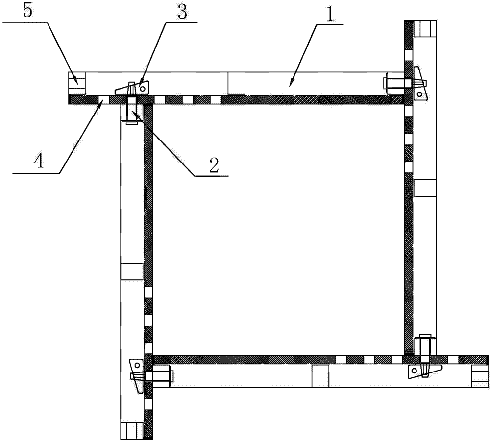 Assembled aluminum-frame shear wall column formwork structure