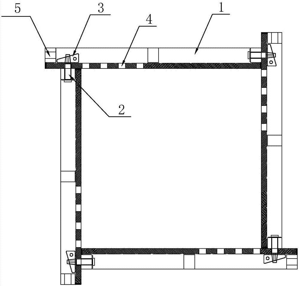 Assembled aluminum-frame shear wall column formwork structure