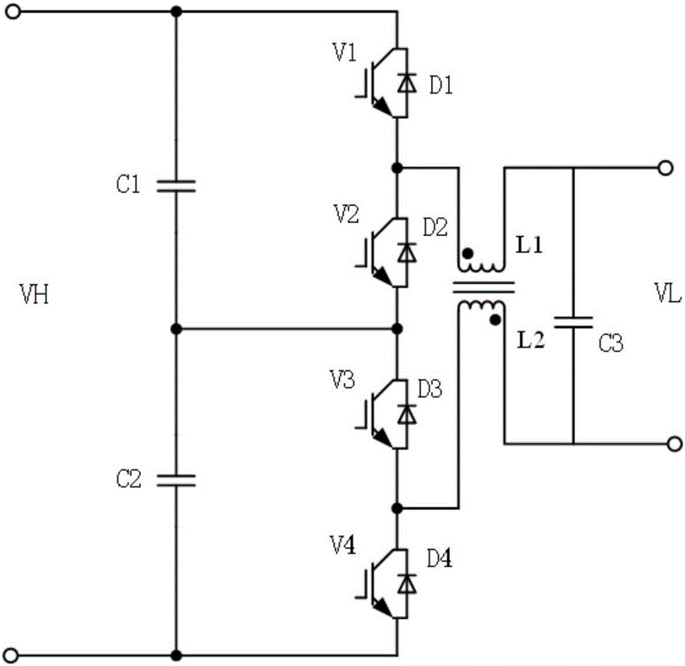 Isolated three-level bidirectional DC-DC converter with coupling inductor