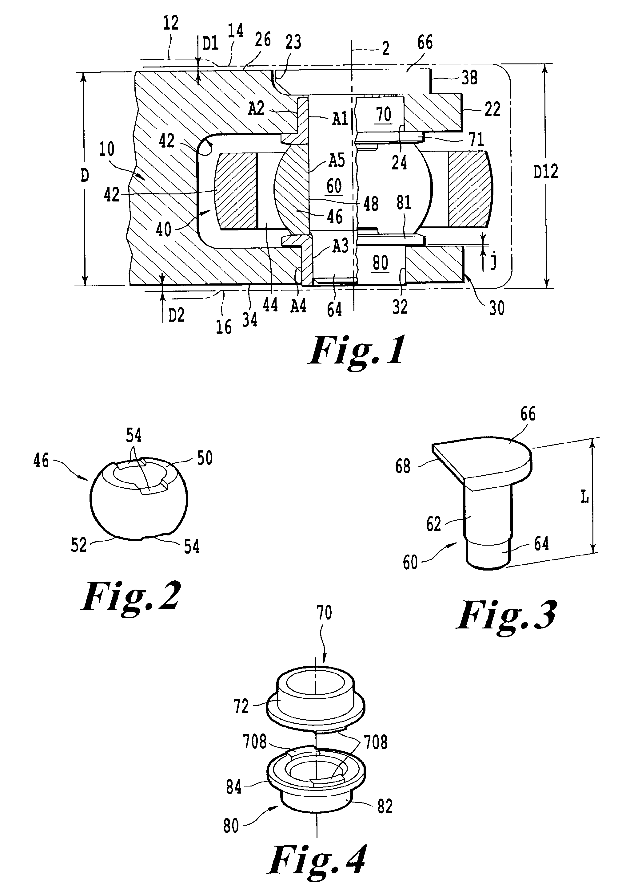 Swiveling device for a bell crank fork