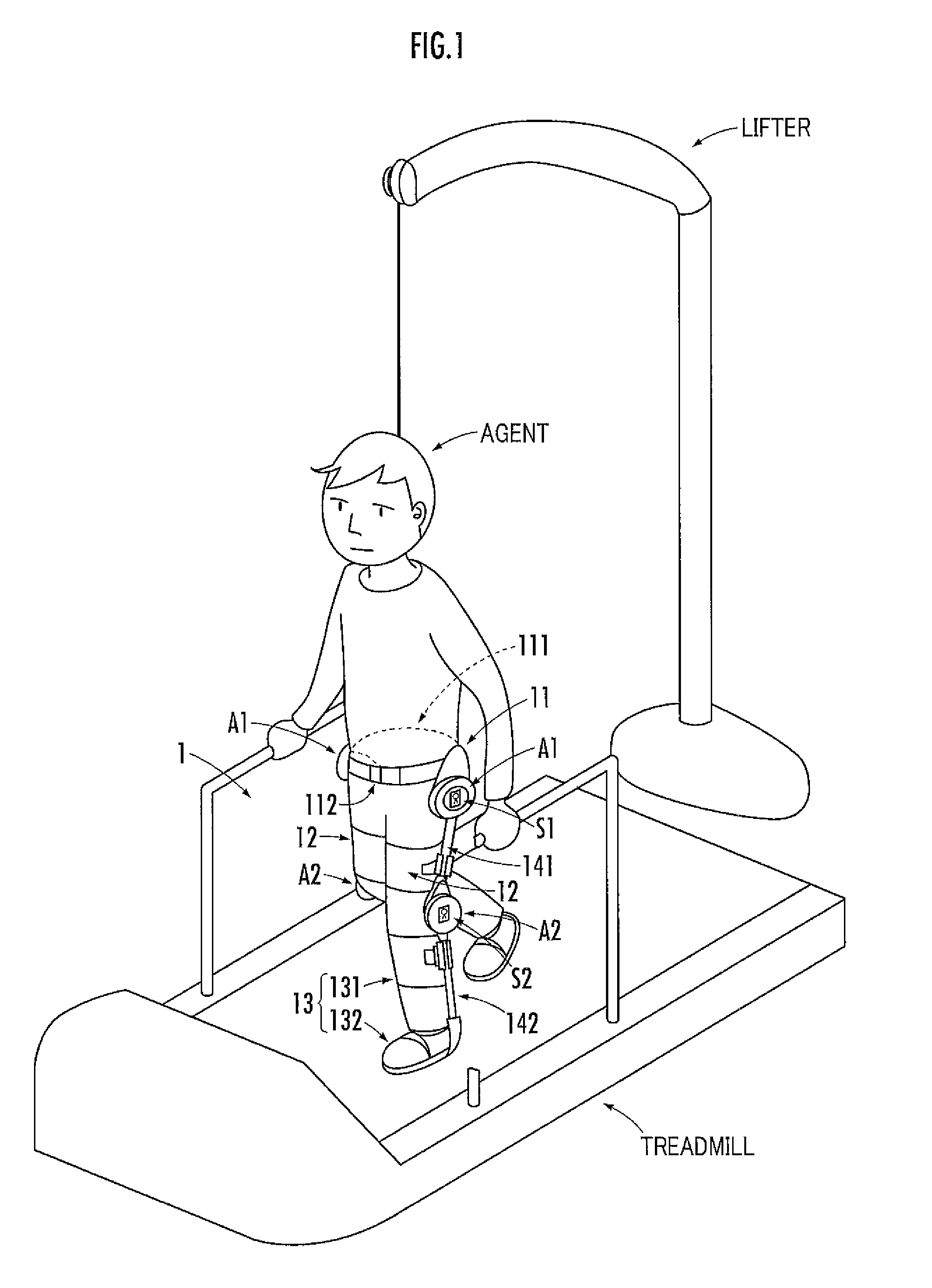 Walking motion assisting device