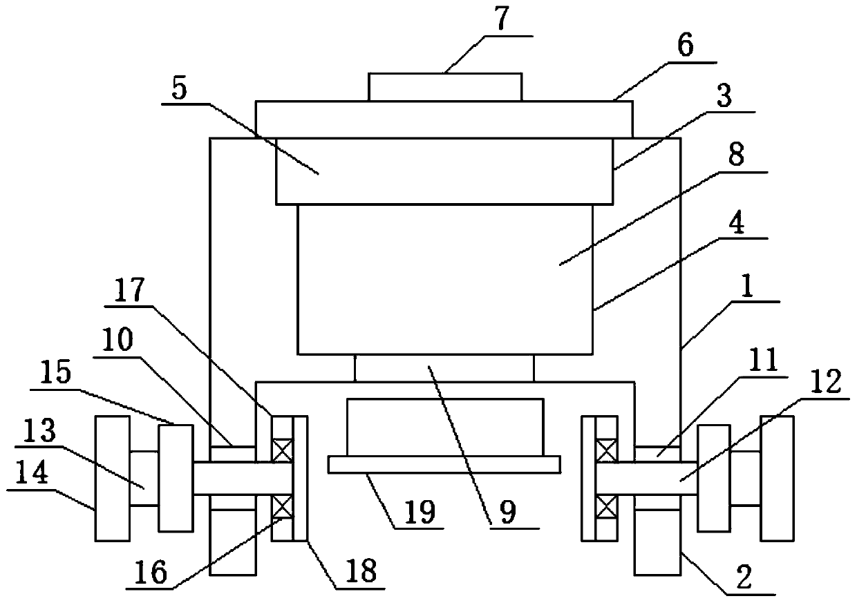 Auxiliary pressure applying device for agricultural machinery chain type ground rammer compactor