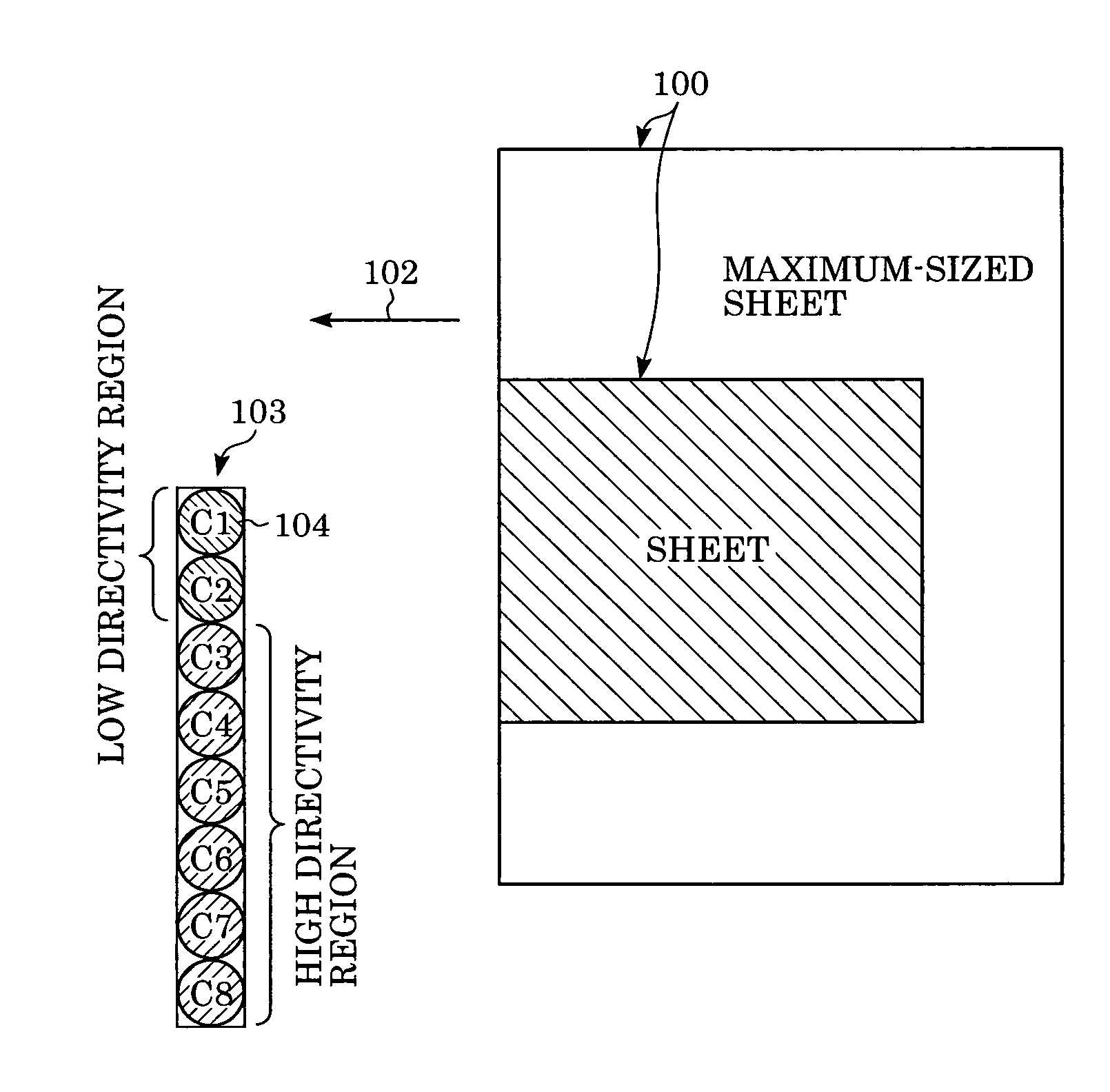 Sheet type detection device that determines thickness and surface roughness of a sheet