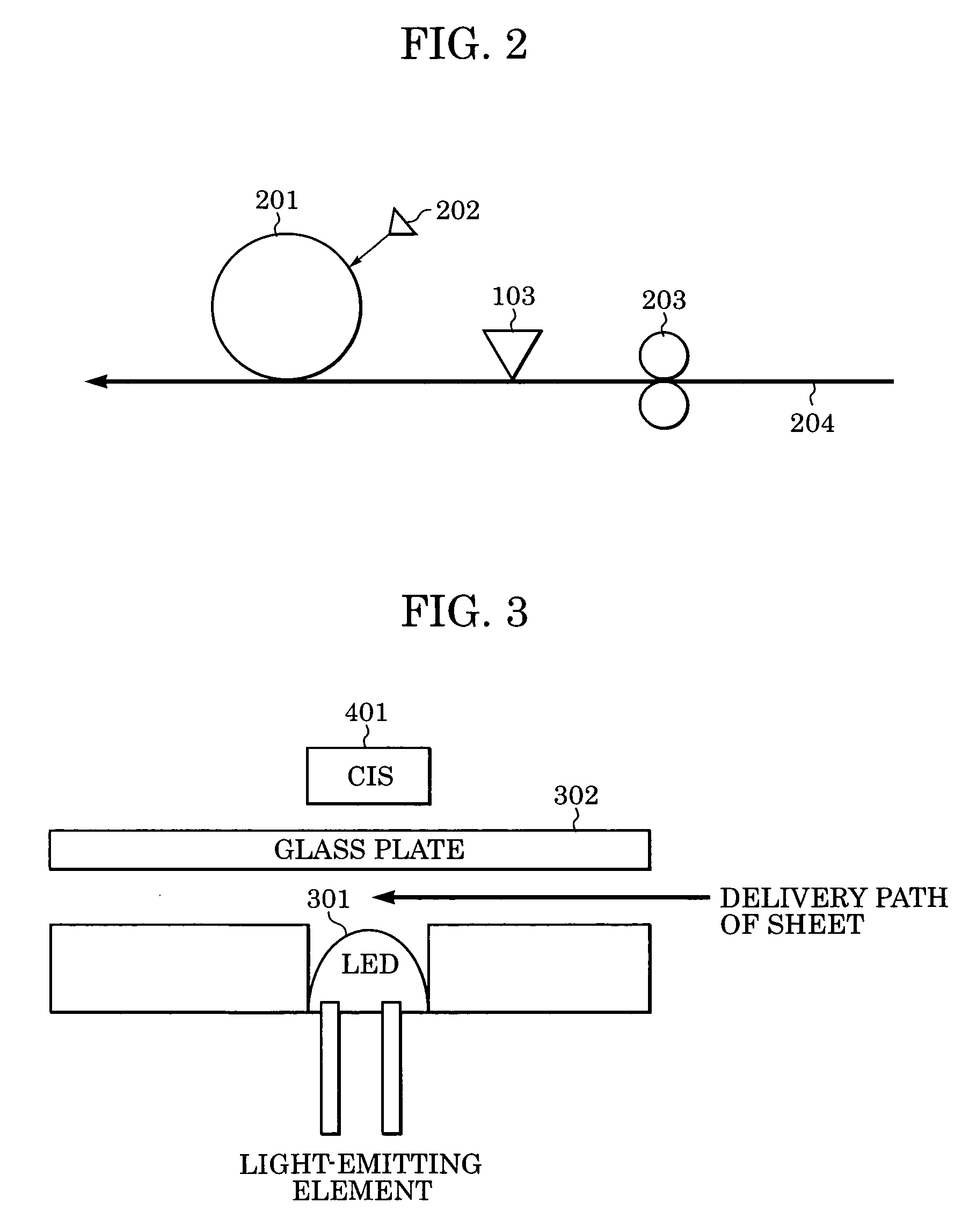 Sheet type detection device that determines thickness and surface roughness of a sheet