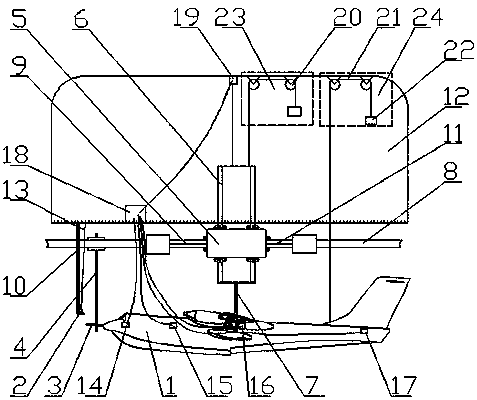 Full-aircraft power-free model basin test method for wave resistance of water surface aircraft