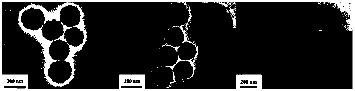 Synthetic method of sliver/ferroferric oxide/silicon dioxide/titanium dioxide four-layer nuclear shell structure and application thereof