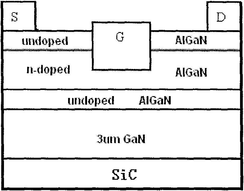 InA1N/GaN heterojunction enhancement type high electron mobility transistor structure and production method thereof