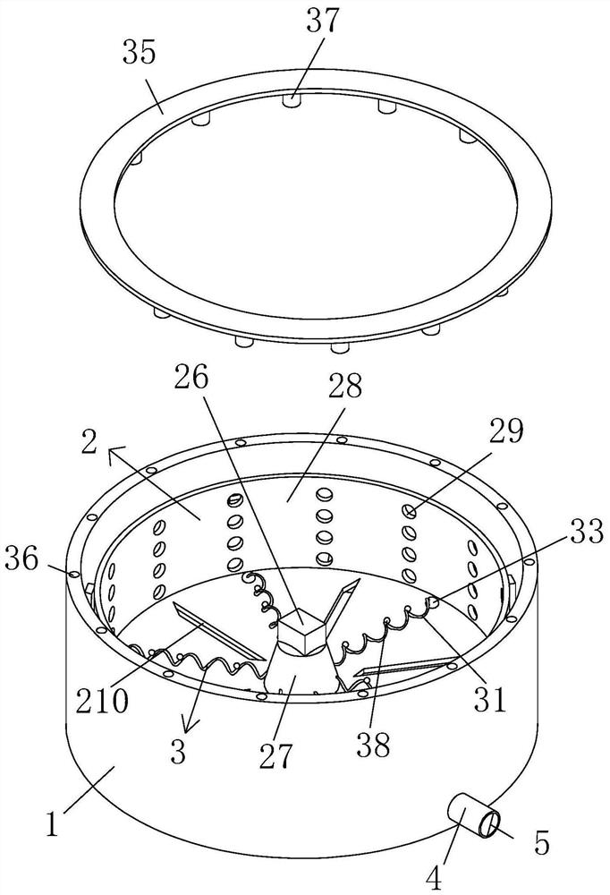 A rotary mop cleaning device