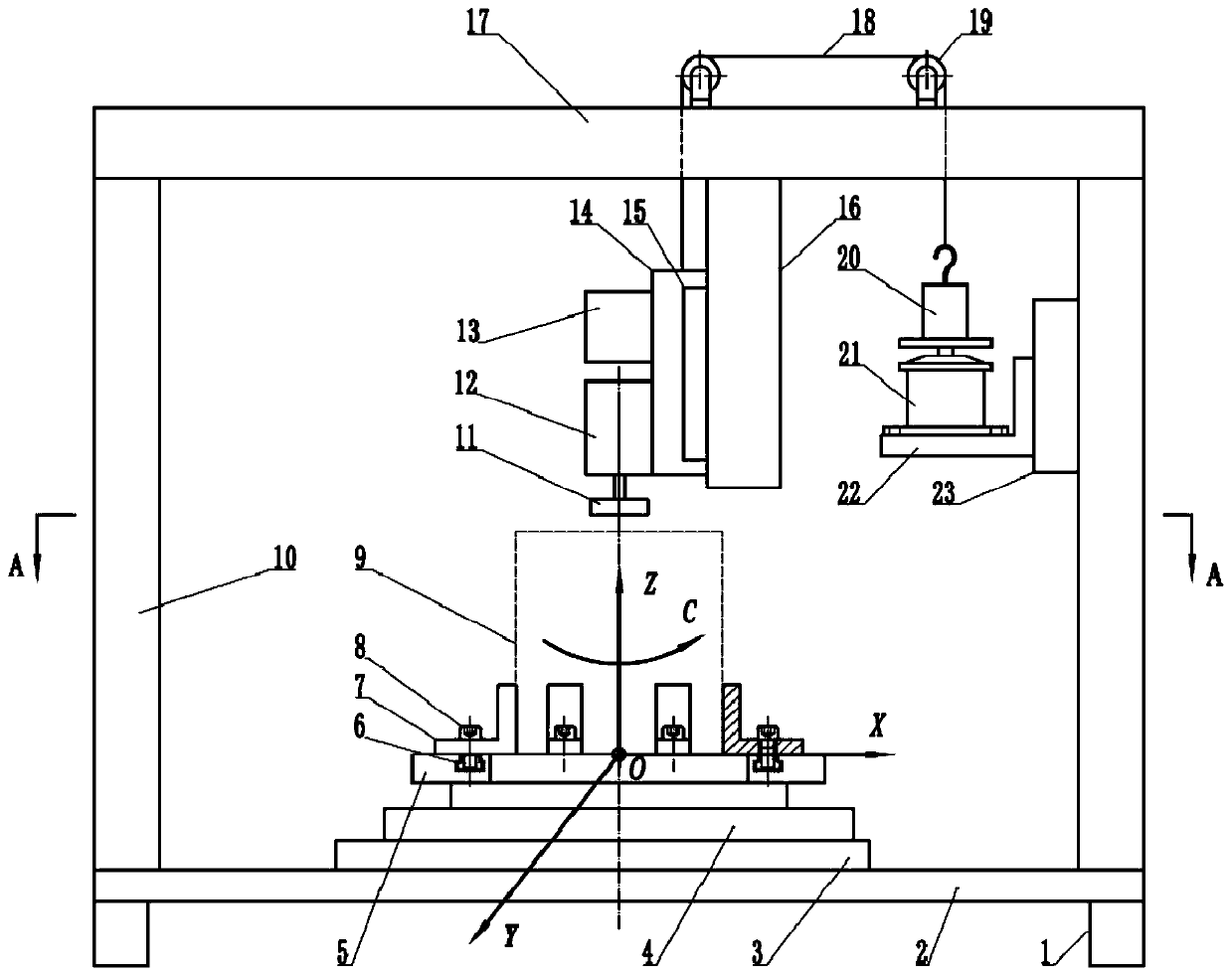 Numerical control device for flexible constant-pressure grinding of top part of cylinder block casting