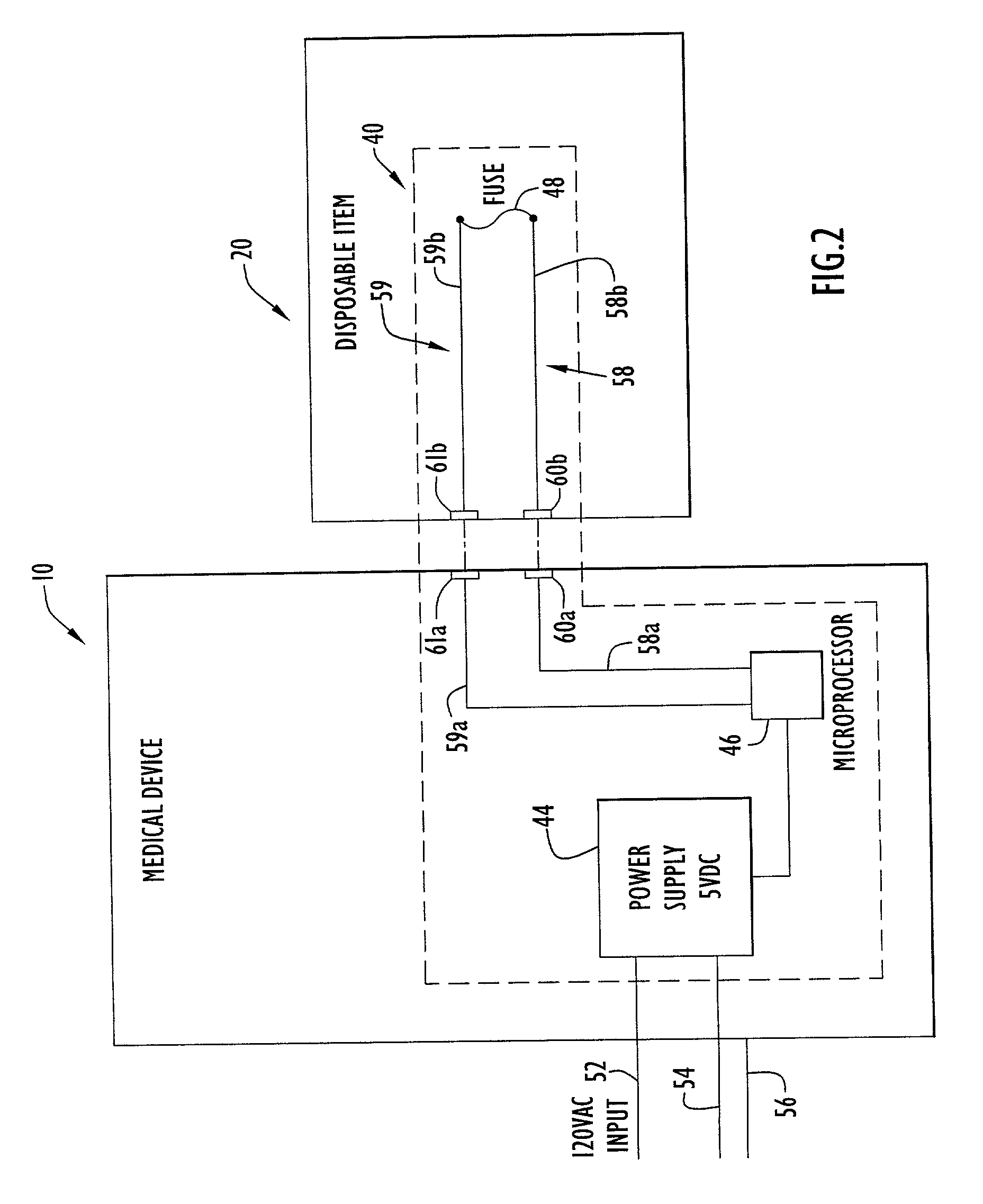 Method and apparatus for ensuring sterility of disposable medical items used with medical equipment