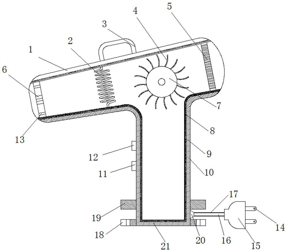 Hair dryer with take-up function