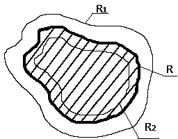 Method for eliminating shadow based on match of inside and outside check lines of shadow area