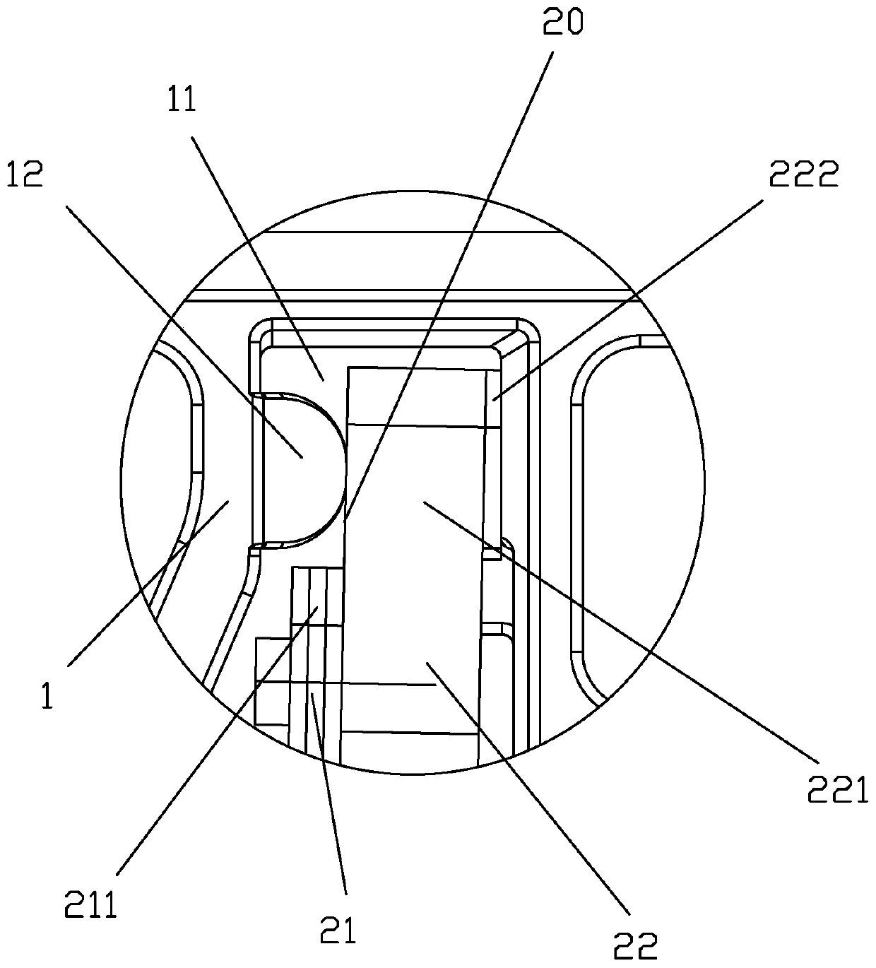 Connection structure between moving spring part and base of magnetic latching relay