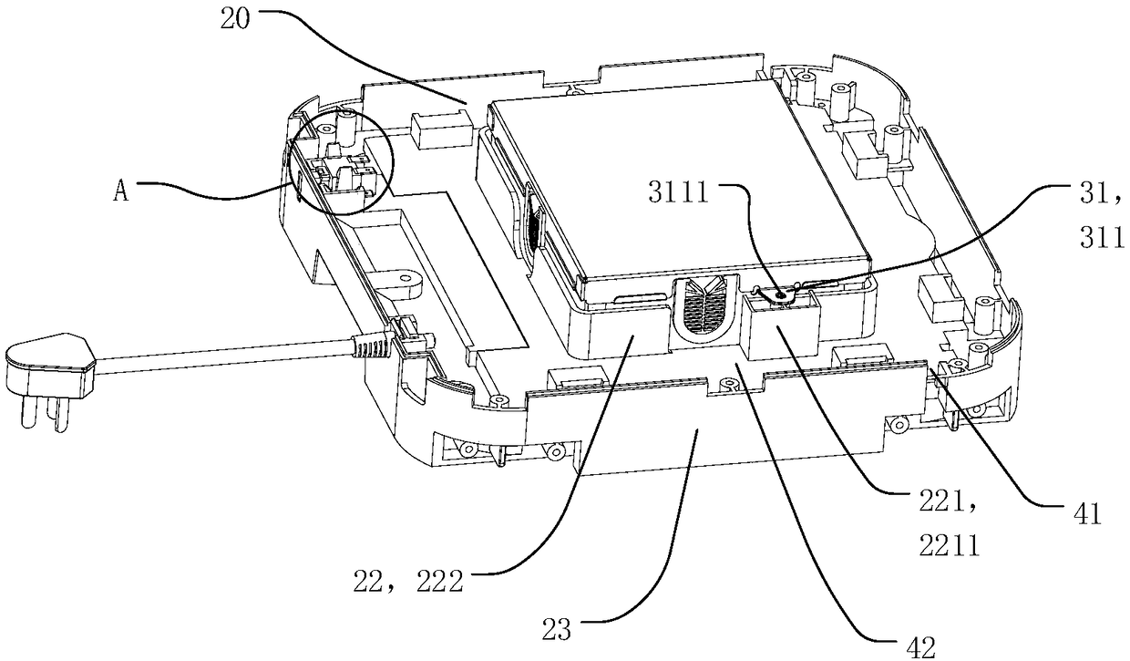 Base assembly of electric appliance and air purifier