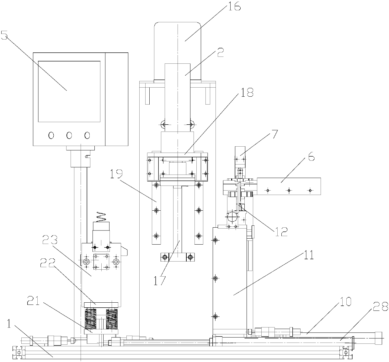 A drain valve automatic capping device and valve cap assembly method