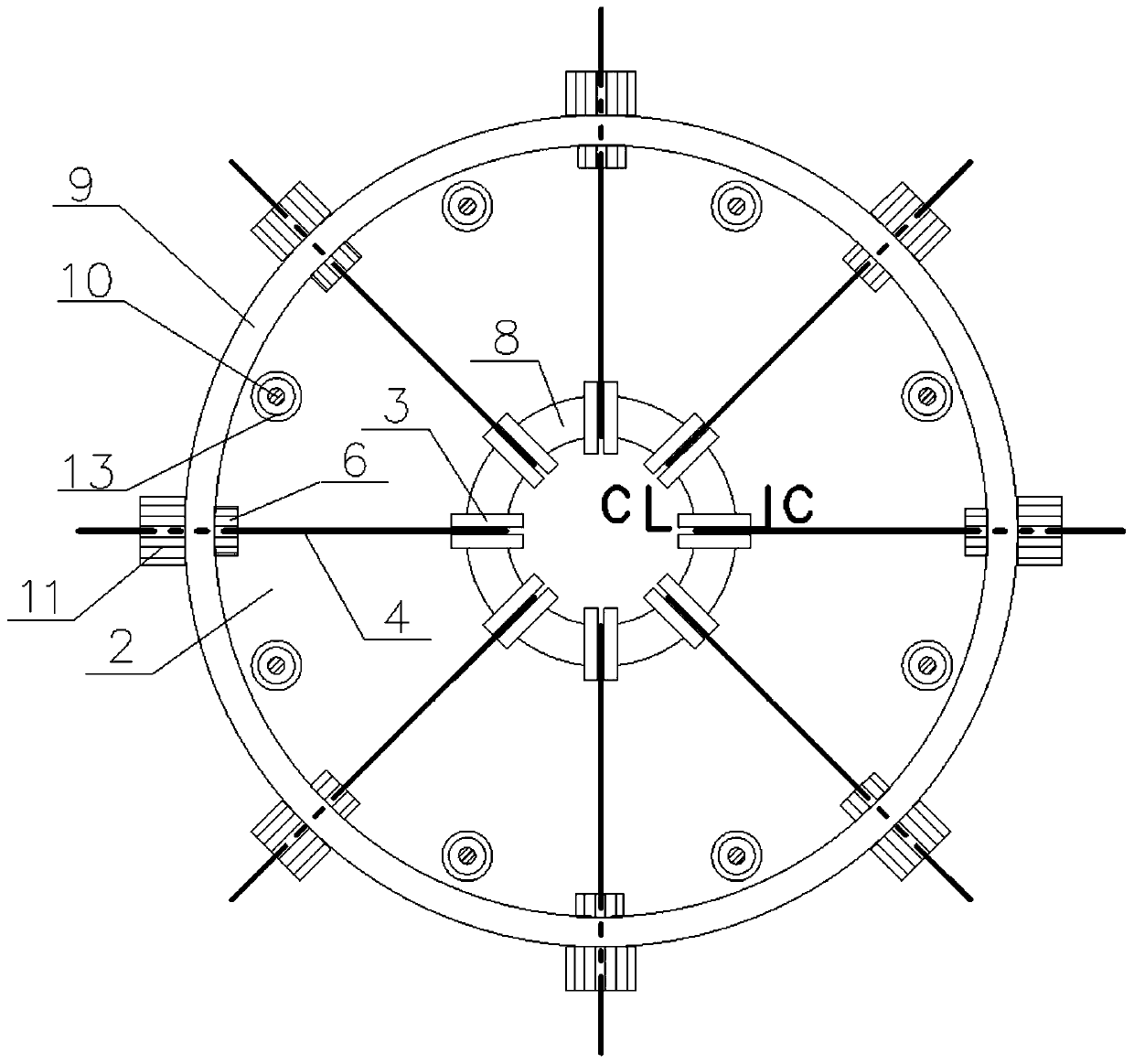 A kind of multidirectional self-resetting shape memory alloy damper and installation method thereof