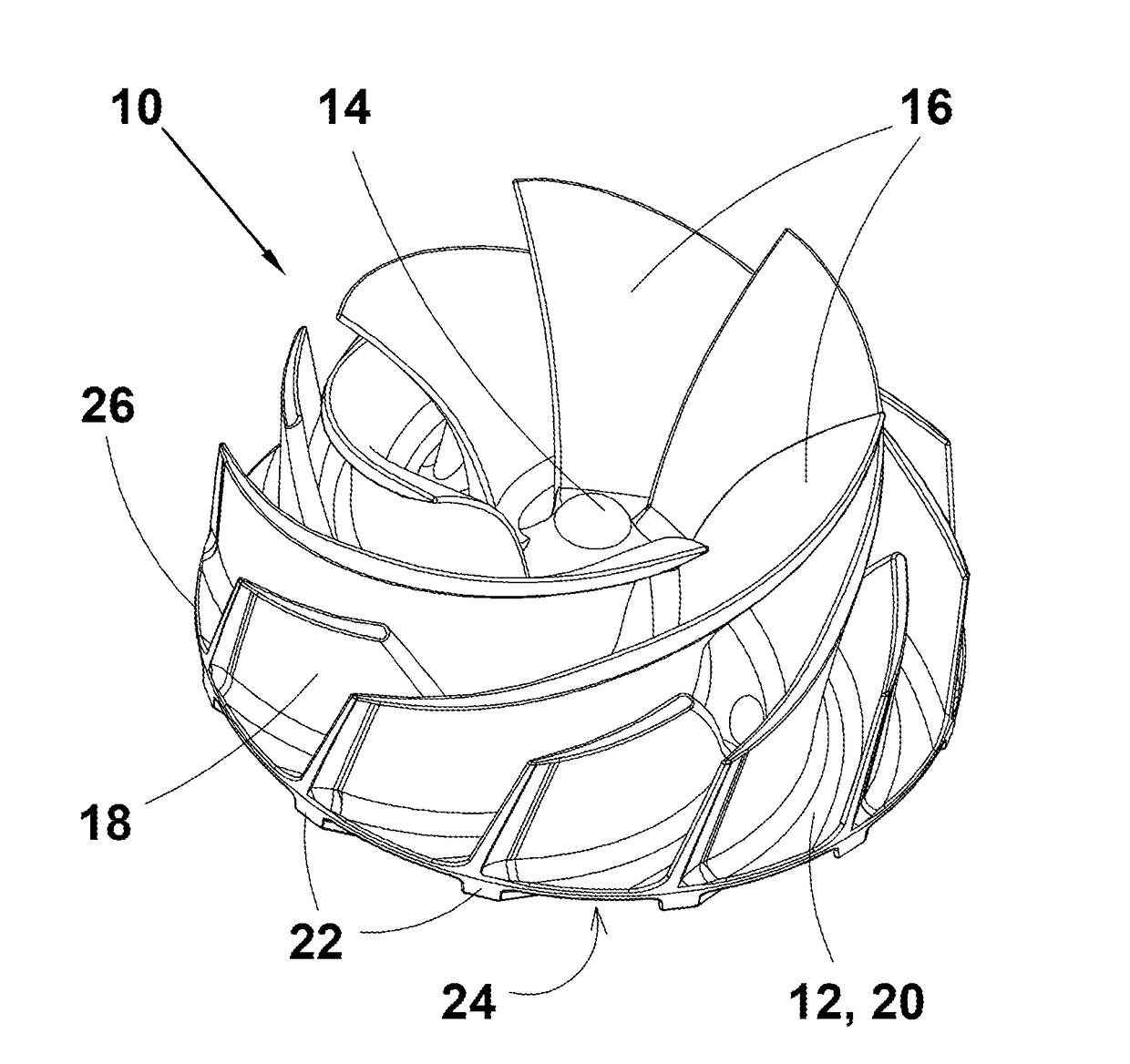 Impeller for a centrifugal headbox feed pump