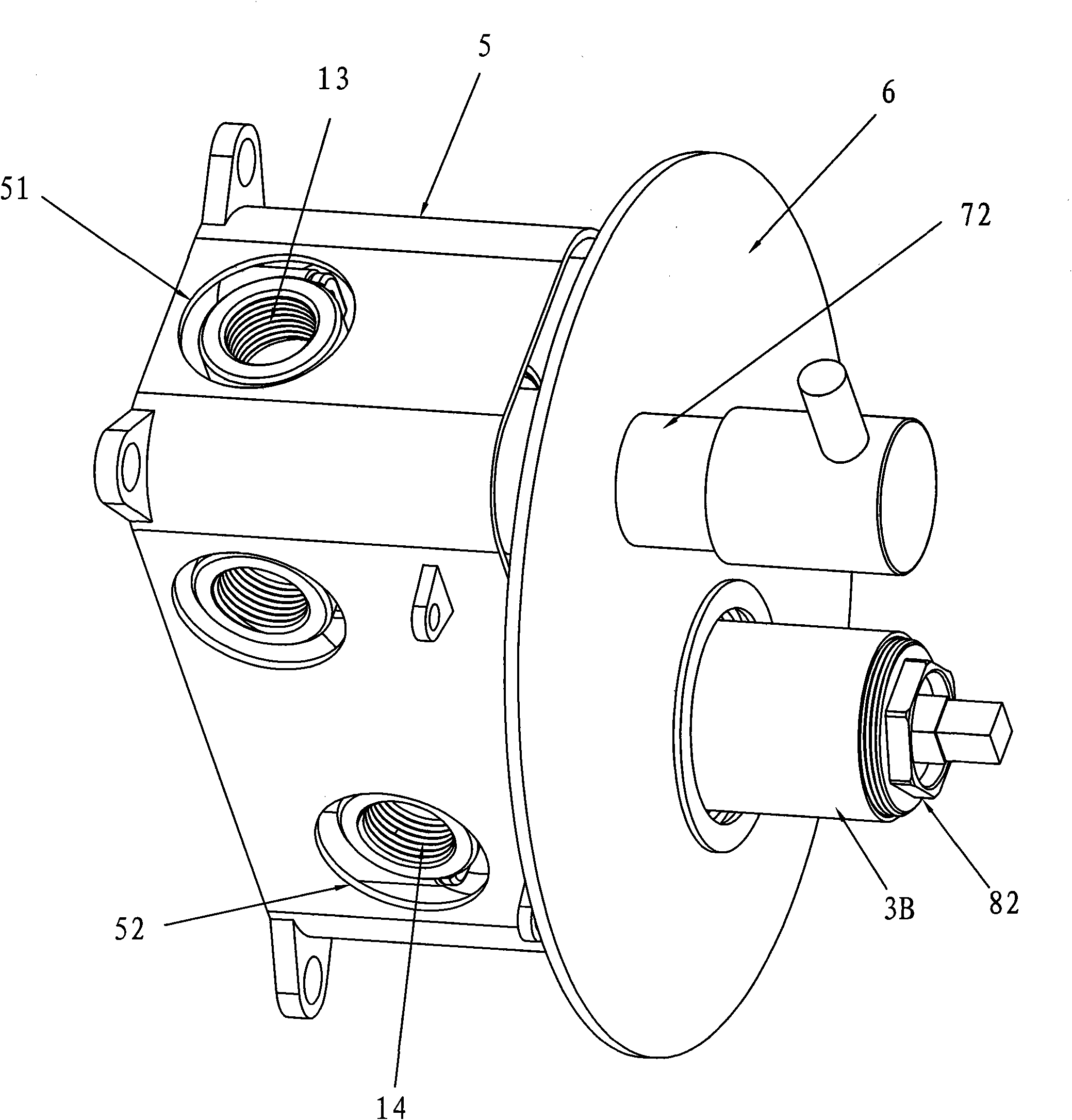 Tap capable of being embedded into wall