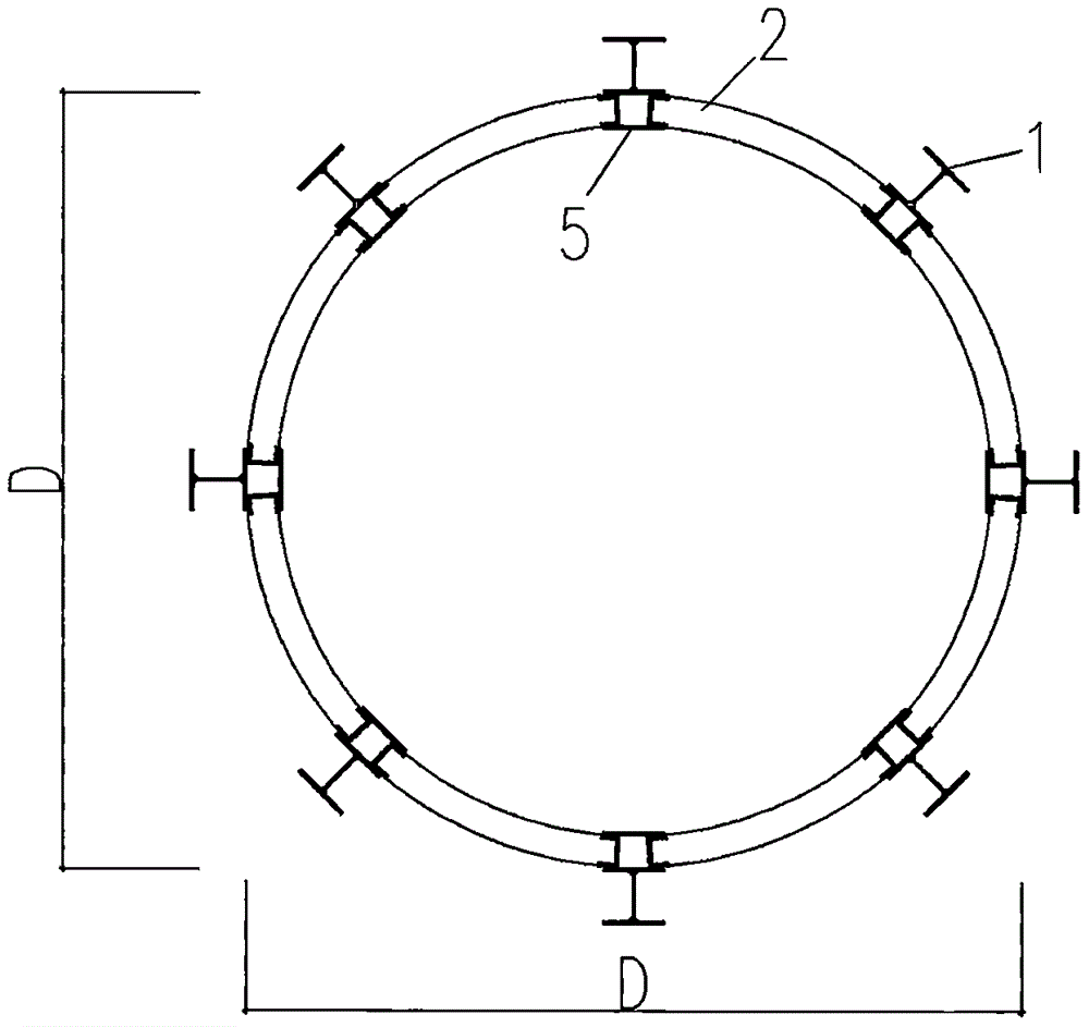 Circular precast assembly type underground granary with inside and outside both covered with steel plates