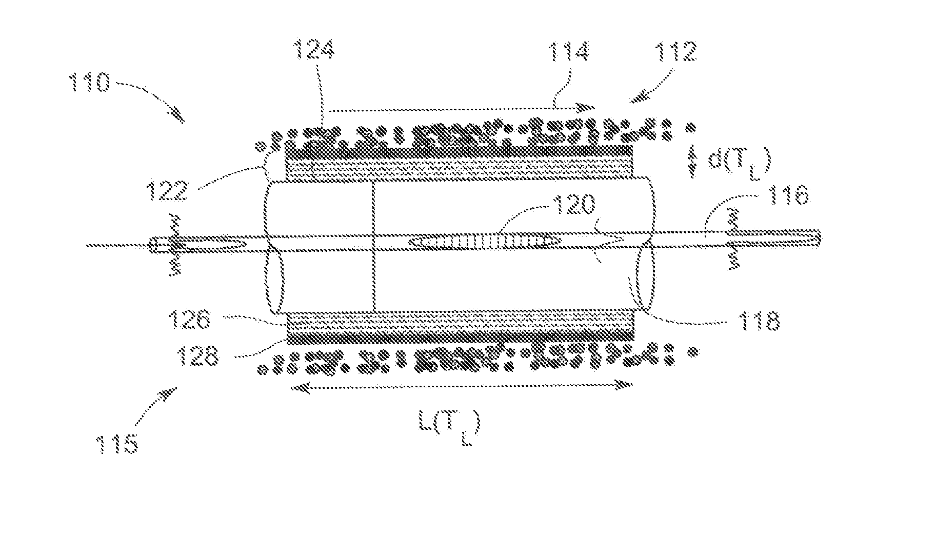 Nano-structured trampoline fiber gas sensor