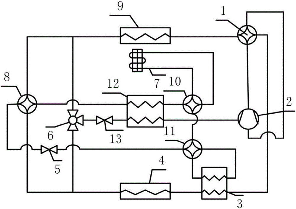 Air source enhanced vapor injection heat pump system