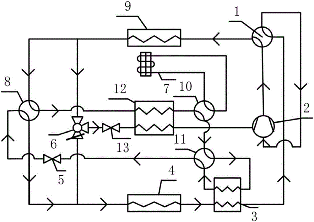 Air source enhanced vapor injection heat pump system