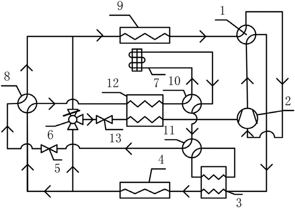 Air source enhanced vapor injection heat pump system