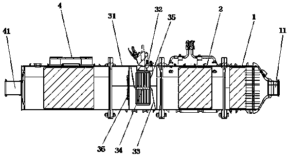 Vehicle rear processor and rotary vane pipe thereof