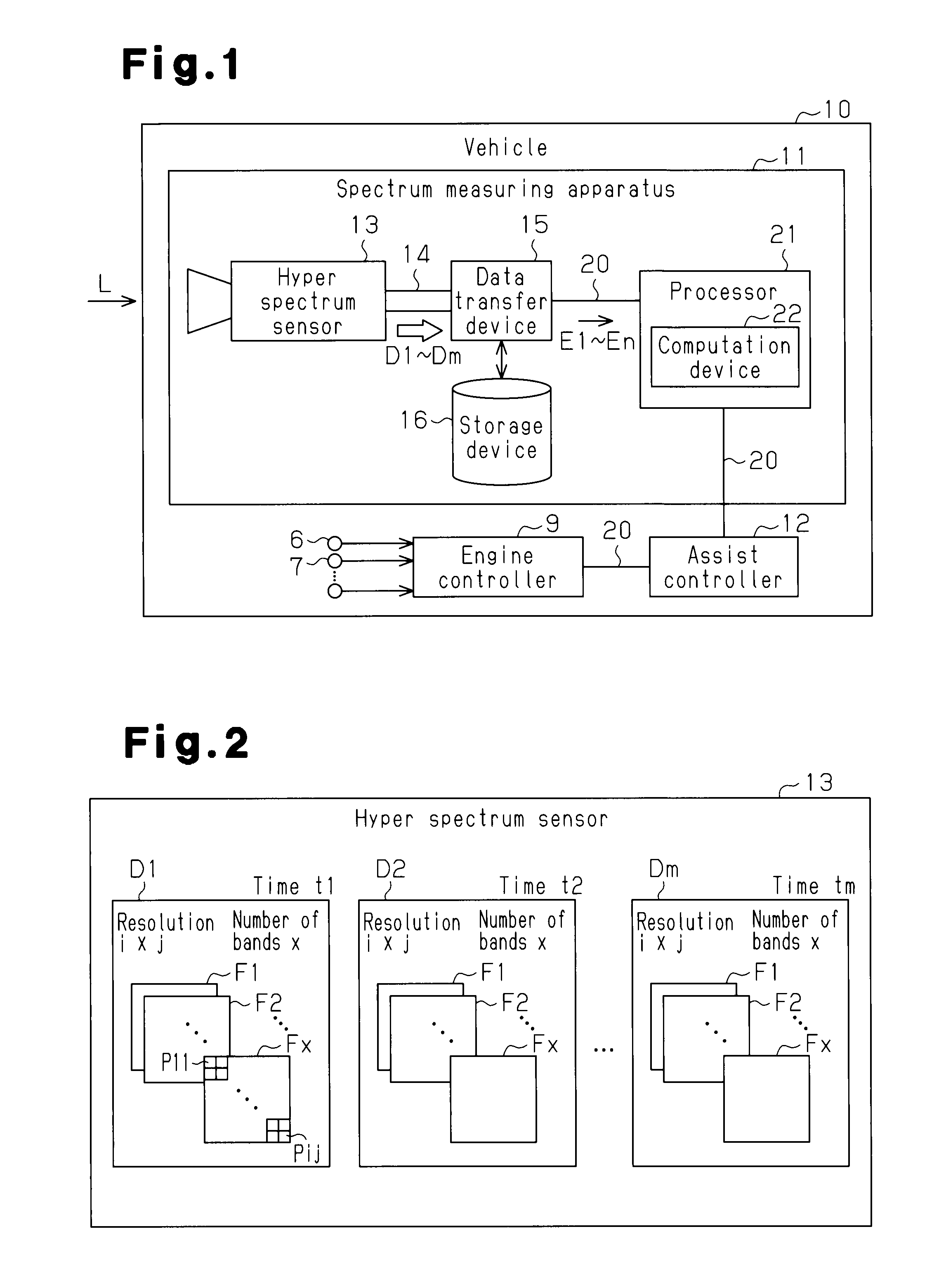 Movable body spectrum measuring apparatus and movable body spectrum measuring method