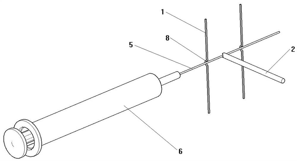 Disassembling and destroying head and disassembling and destroying device for medical waste syringes