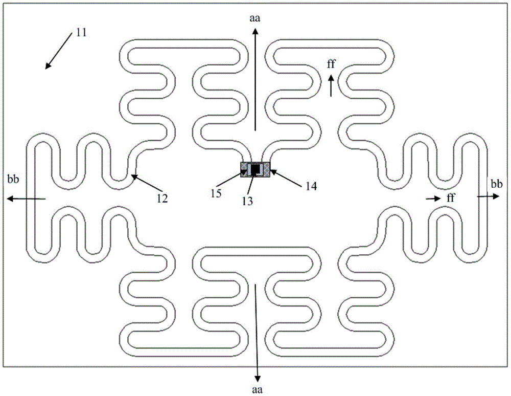 RFID electronic tag, radio frequency antenna and preparation method based on fractal spring structure