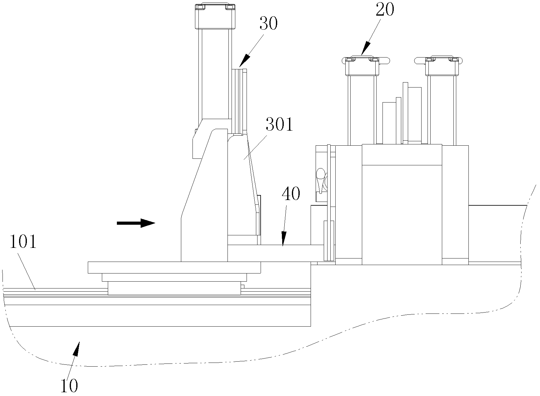 Auxiliary material pushing device of fixed-material cutting machine