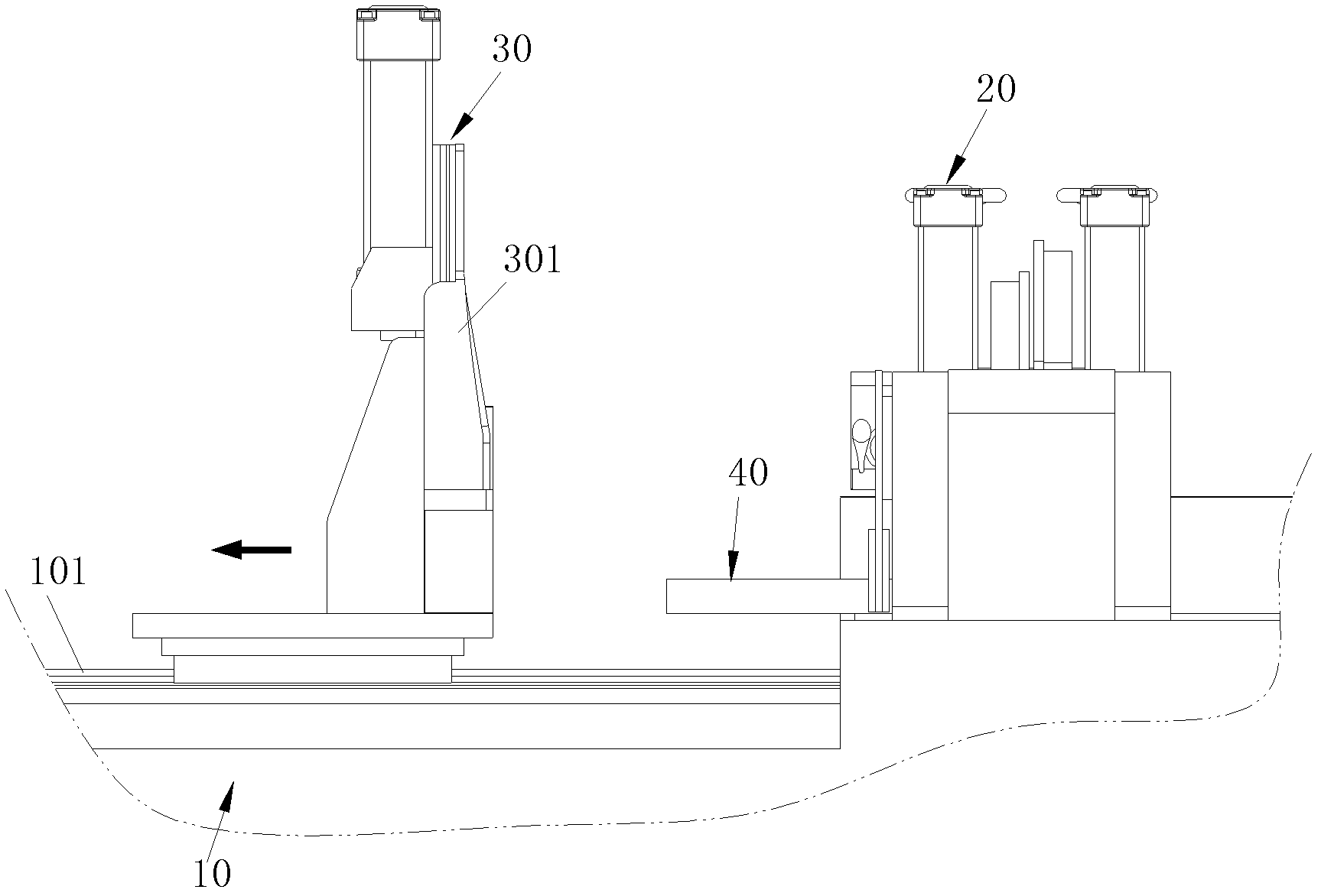 Auxiliary material pushing device of fixed-material cutting machine