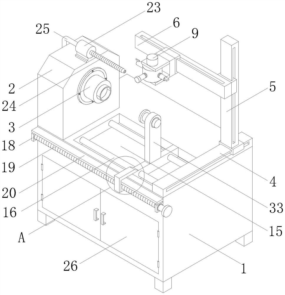 Novel angle head tool machining device