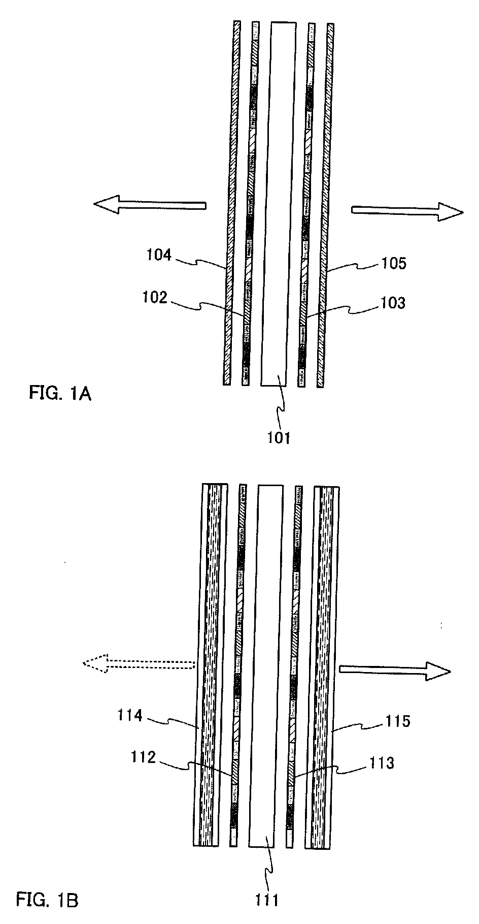 Electronic display including a light-emitting element and a color filter sandwiched between two polarizers