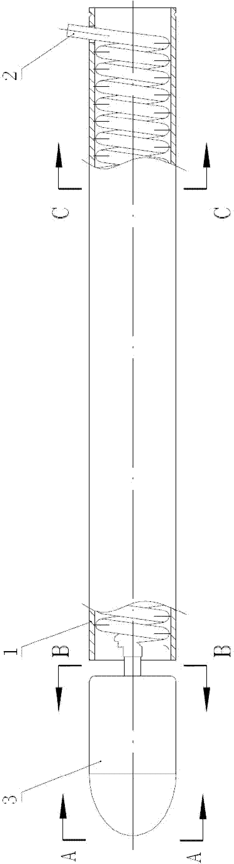 Self-propelled enema tube and use method thereof