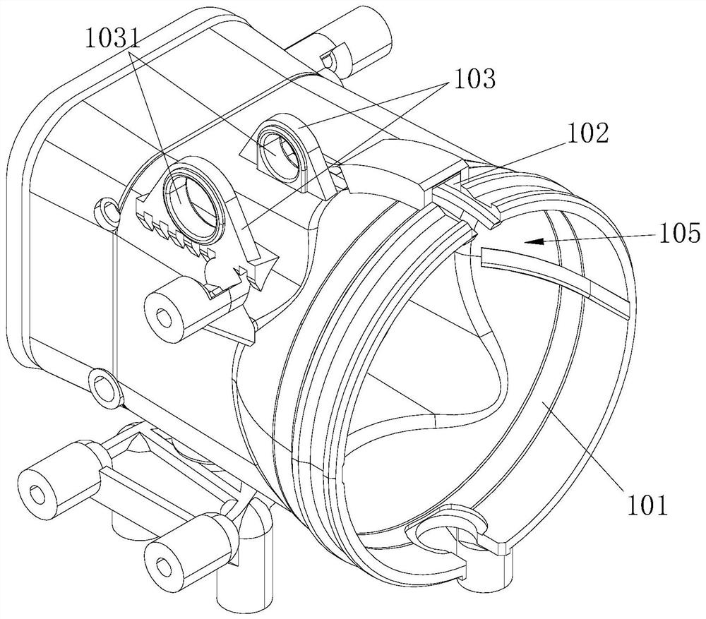 Air conditioner outlet air path adjustment mechanism