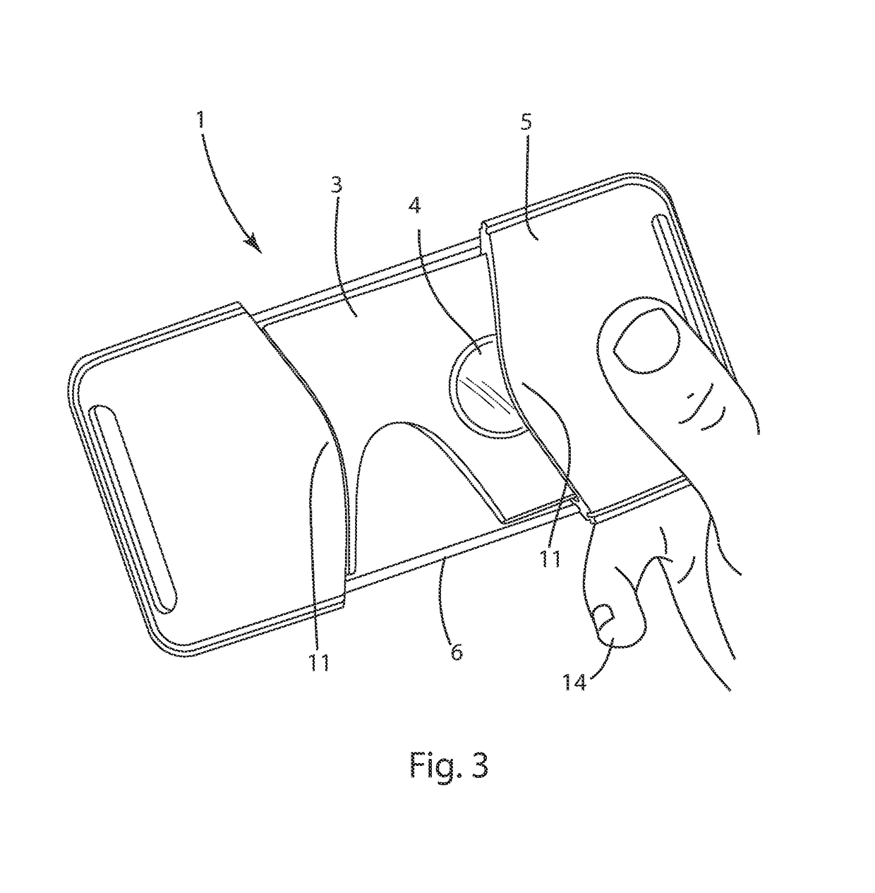 Virtual-reality or augmented-reality viewer for a mobile electronic device